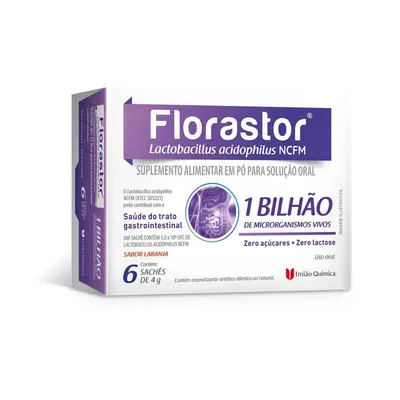 Probiótico Florastor 6 sachês de 4g 